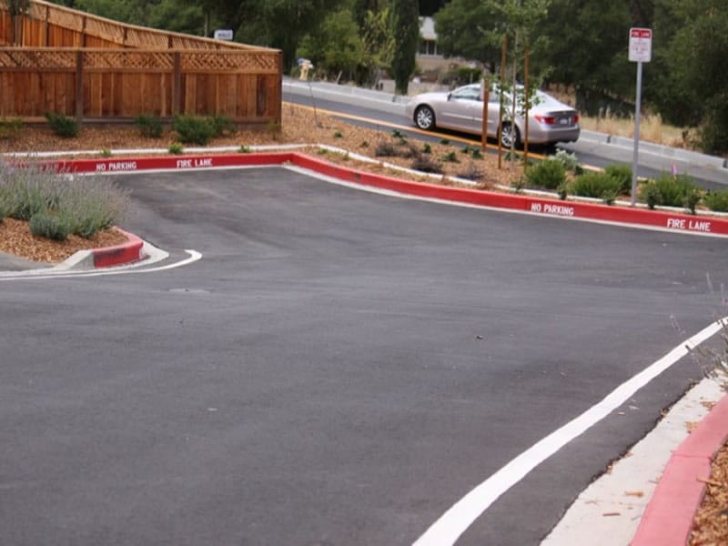 Commercial paving asphalt parking lot